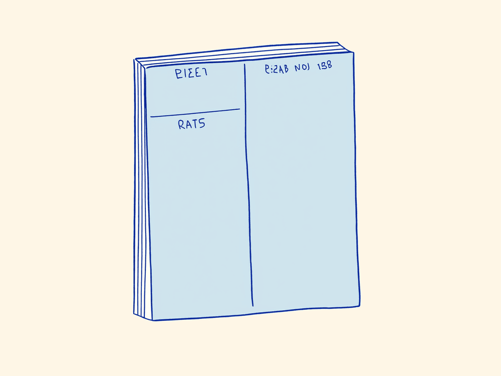 코넬식노트의 단서·필기·요약 세 영역으로 나뉜 한 페이지 구조